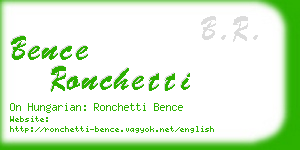 bence ronchetti business card